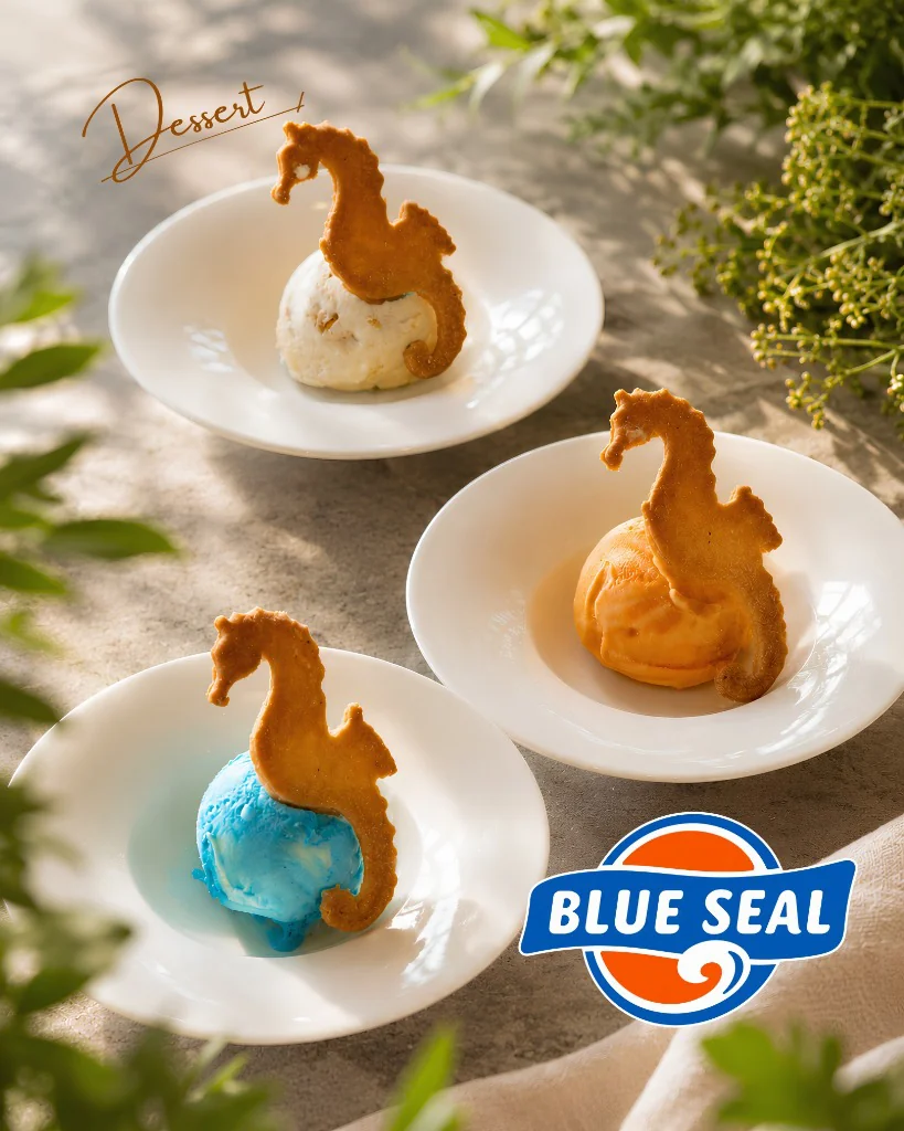 塩ちんすこうアイスクリームと季節のアイスクリーム（BLUE SEAL）